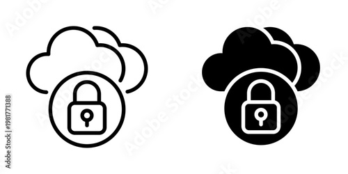 Cloud key icon, element icon for design branding, print, and digital media