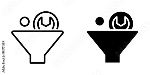 Filter settings icon, element icon for design branding, print, and digital media