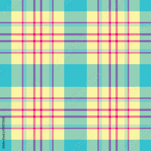 Folk texture background textile, border fabric plaid vector. Marriage seamless pattern check tartan in yellow and red colors.