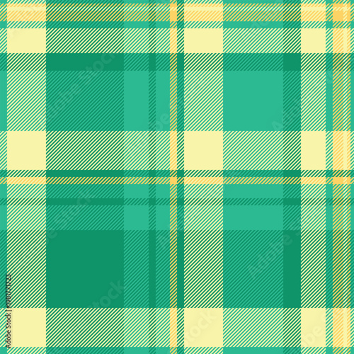 Old check vector background, commerce pattern texture plaid. Oktoberfest textile seamless fabric tartan in teal and lime colors.