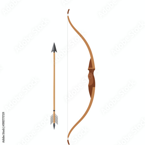 Elegant Traditional Bow and Arrow Setup for Archery Practice and Competition