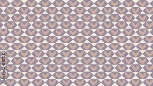 Seamless Geometric Pattern in Muted Purple and Beige