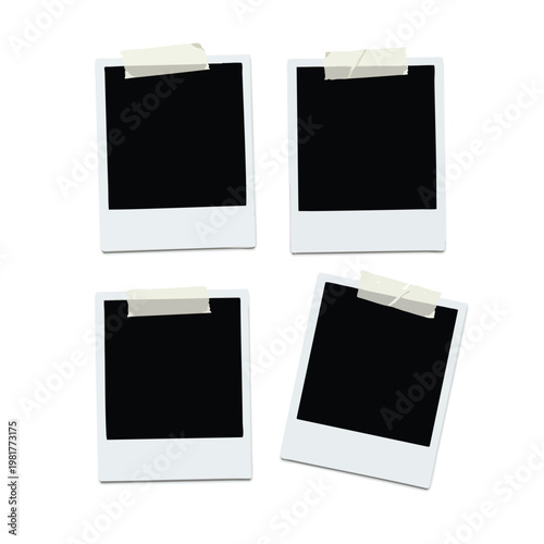 Blank Instant Photos Set for Creative Memory Making and Decoration