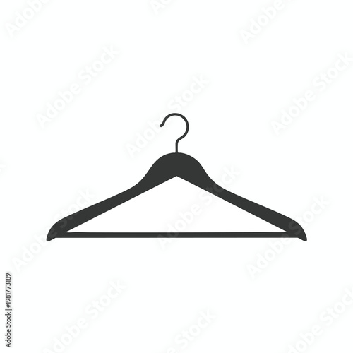 Simple Clothing Hanger on White Background for Retail and Fashion Branding