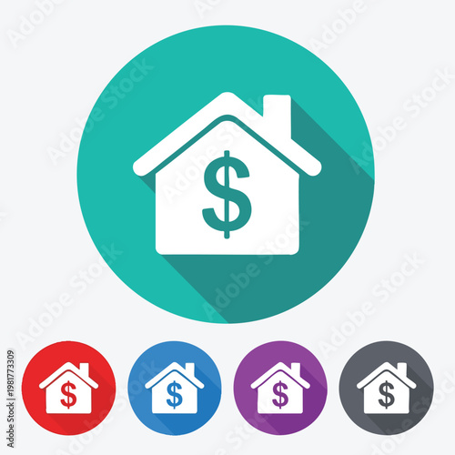 Financial Growth Concept with House and Dollar Icon for Real Estate and Investment Themes
