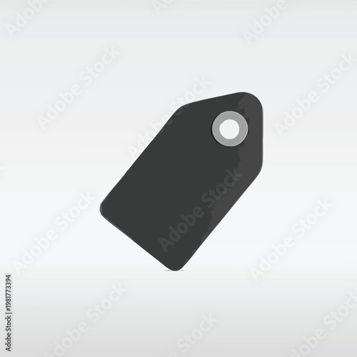 Minimalist Black Price Tag Icon for Retail and E commerce Design