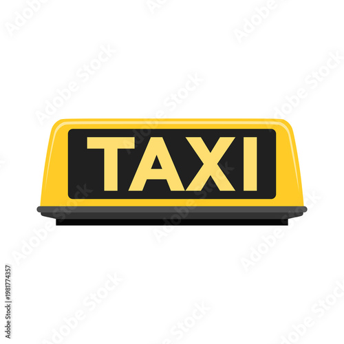 Taxi sign for cab icon isolated on white background
