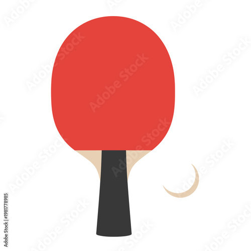 Red Ping Pong Paddle Only.