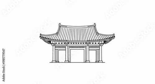 Ornate traditional pavilion with a tiered roof and multiple entrances