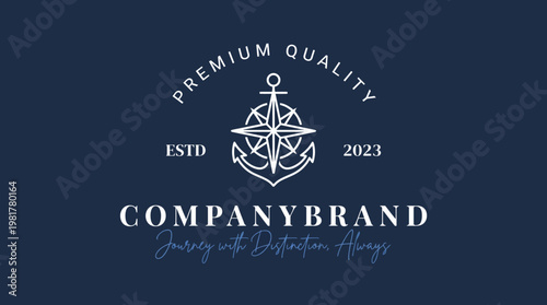 This premium nautical anchor logo conveys trust and quality, ideal for maritime businesses, with a classic design reflecting timeless elegance and professionalism.