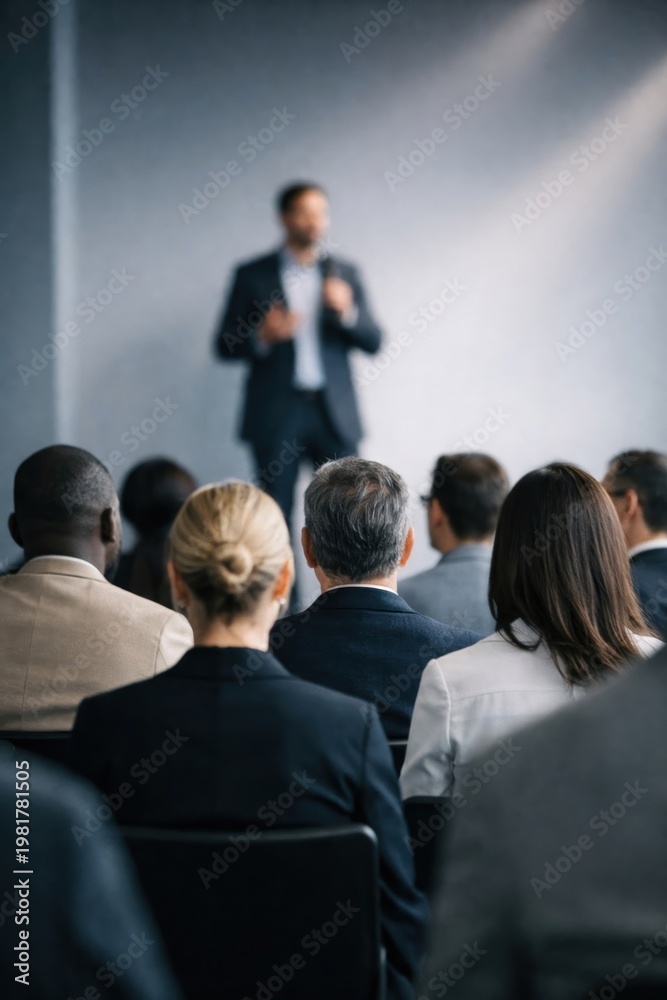 Obraz premium Professional audience attending business presentation.