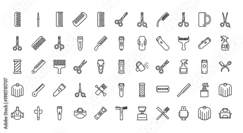 Collection of various tools icons.