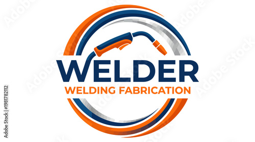 This bold logo represents a welding fabrication company, showcasing a welding tool, and evokes a sense of strength, precision, and craft in metalwork.