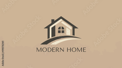 This logo features a sleek design with a house silhouette and modern typography, ideal for real estate or home improvement businesses seeking a contemporary aesthetic.