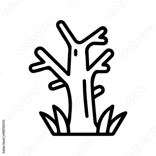Dead Tree Icon Illustration