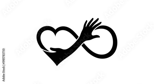 Symbolic illustration of love and infinity.
