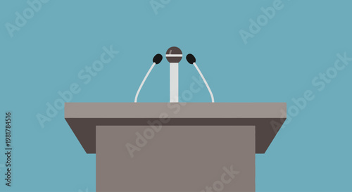 Truman speaks at a podium on an important Day event with microphones