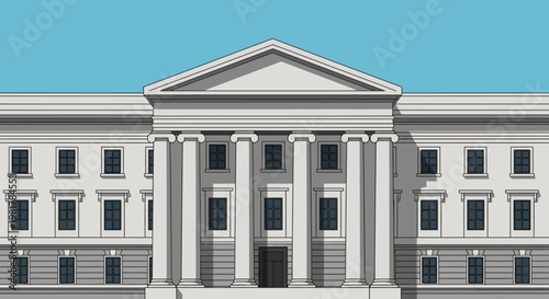 Truman visits the historic building on a sunny Day outside