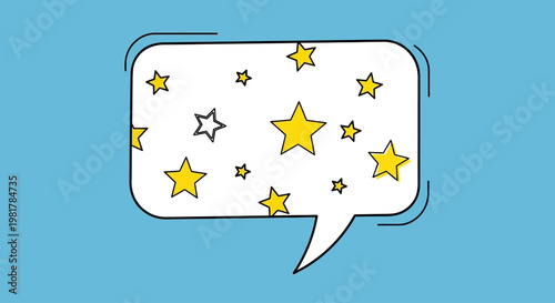 Truman shares a magical Day with sparkling stars and speech bubbles floating