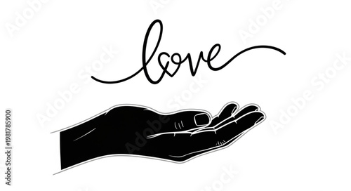 silhouette of a hand