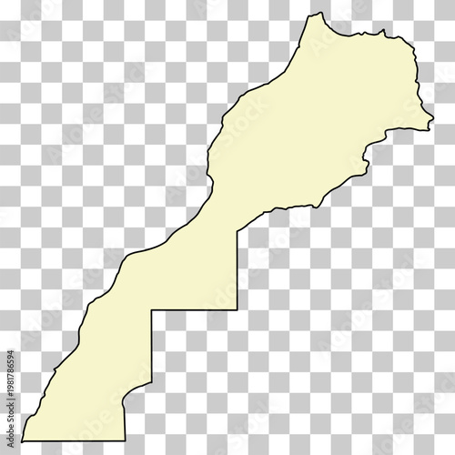 Morocco map symbol shape, travel web flat concept icon vector illustration .