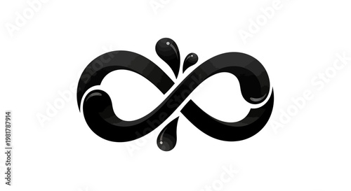 Infinity symbol with decorative elements.
