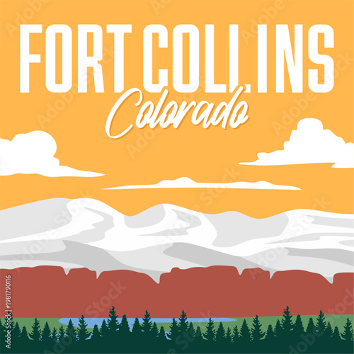 Fort Collins Colorado with stunning views of the sky