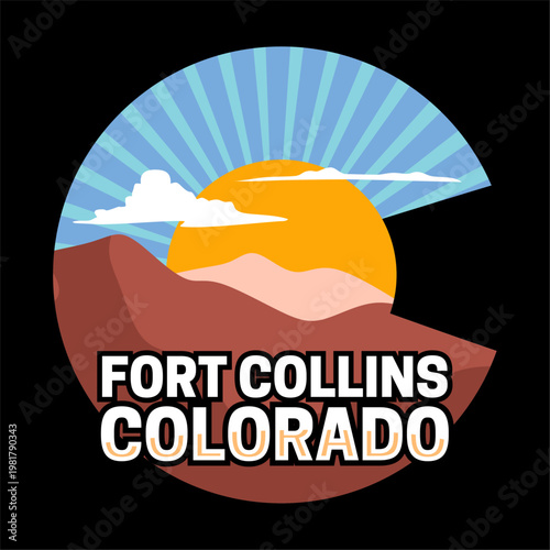 Fort Collins Colorado with stunning views of the sky