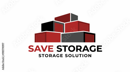 A sleek logo design featuring overlapping storage boxes, representing efficiency and modern storage solutions for businesses and consumers alike.