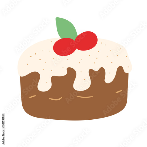 cake glaze dessert hand drawn vector illustration