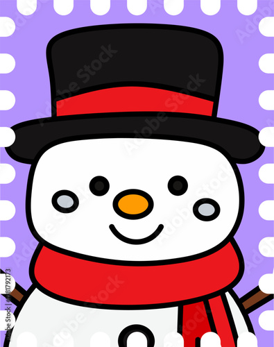 Winter Snowman Clipart for Bullet Journal and Stationery Design