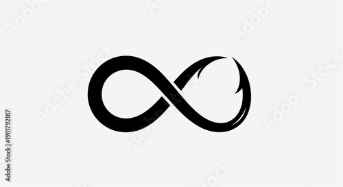 Infinity symbol on white background.