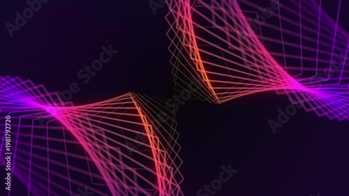 Abstract animated background with psychedelic shapes