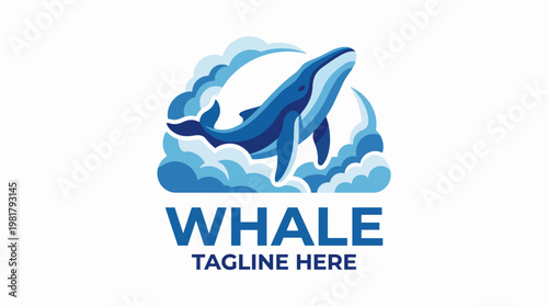 A captivating image of a whale emerging gracefully from stylized clouds, representing freedom, beauty, and the vastness of nature's oceanic life in an artistic expression.