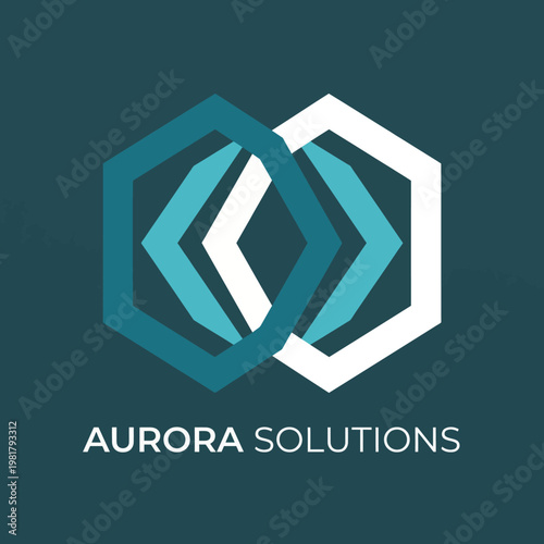 This modern logo design employs geometric shapes in a harmonious layout, symbolizing innovation and clear solutions in a technology-driven marketplace.