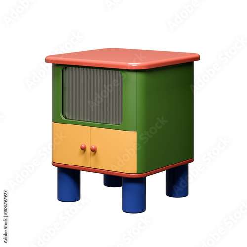 Colorful furniture 3D rendering