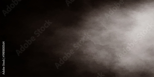 Dark black smoke background with fog and cloud texture design in night atmosphere grunge style backdrop with mist and steam effect