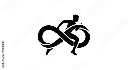 a man riding on infinity symbol.