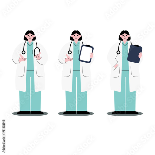 illustration physician set
