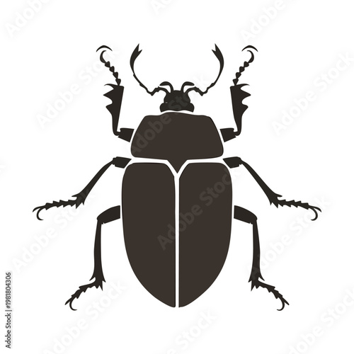 Scarabaeidae beetle silhouette with silhouette set black silhouette vector silhouette isolated on white silhouette collection icon set vector icons minimal design clipart silhouette wildlife
