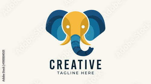 A playful and colorful elephant logo designed to evoke creativity and fun, suitable for brands that celebrate innovation and originality in their visual identity.