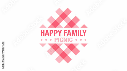 This cheerful image depicts a delightful picnic theme with a red checkered pattern, capturing the essence of family gatherings, joy, and the love of outdoor fun.