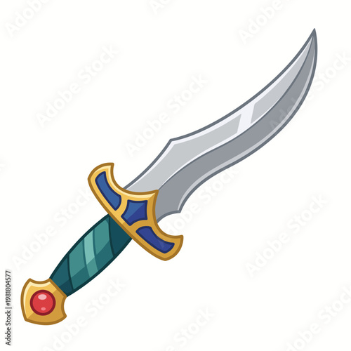 A beautifully designed sword featuring an ornate handle and sharp blade, symbolizing strength and valor, set against a clean background for maximum impact.