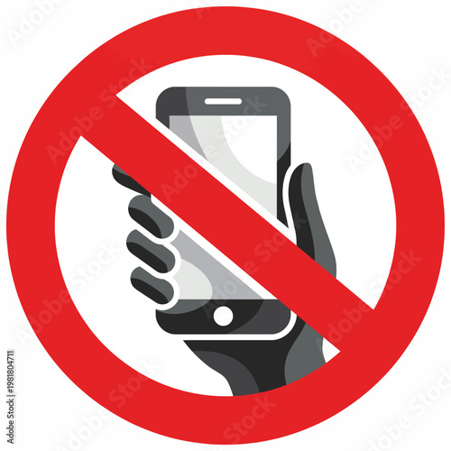 A striking graphic depicting a smartphone with a prohibition symbol, encouraging a digital detox and highlighting the importance of disconnecting from technology in everyday life.