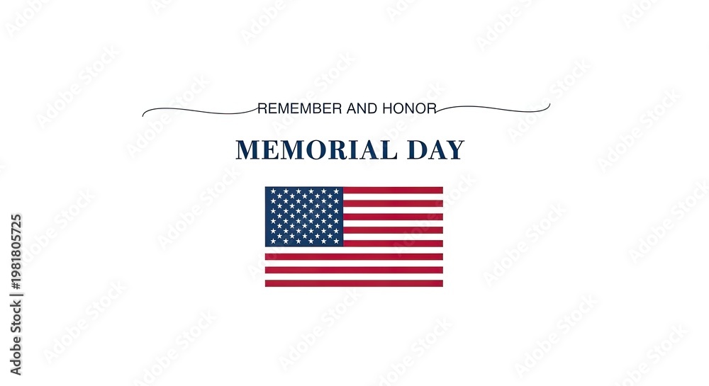 Obraz premium Honoring heroes a patriotic memorial day image with american flag and silhouette