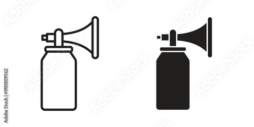 Air horn icon and symbol. Vector icon editable set