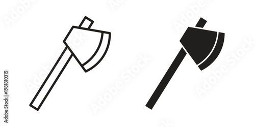 Axe icon and symbol. Vector icon editable set