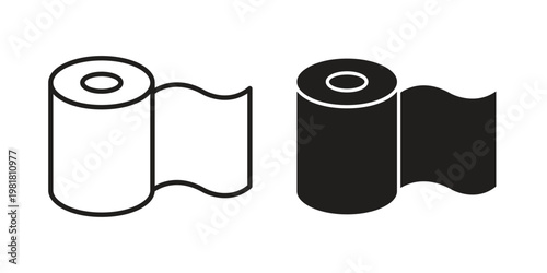 Bandage roll icon and symbol. Vector icon editable set