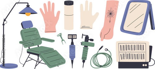 Tattoo Studio Equipment and Supplies Collection 
