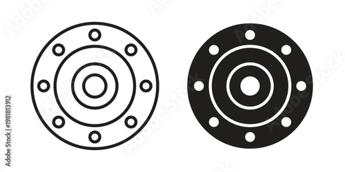 Car bearing icon and symbol. Vector icon editable set